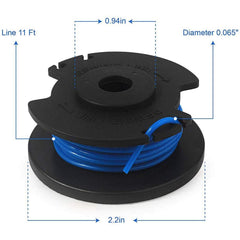 Eyoloty close-up of 0.065" trimmer line profile for efficient cuts
