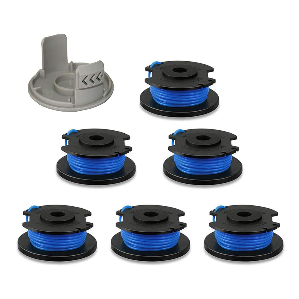 Eyoloty front view of 6 spools and cap showing ready replacement