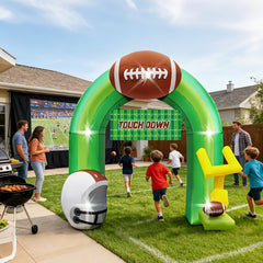 Eyourlife detailed shot of inflatable goal post emphasizing structure