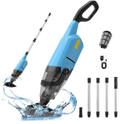 Ezasin front view showing compact cordless vacuum for easy pool maintenance