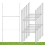 FAAYUCK front view of 12-pack yard stakes showing bundled holders and ready-to-use convenience