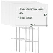 FAAYUCK front view of six blank yard signs showing clean display benefit