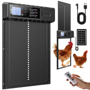 FabStyl front view of XL coop door showing wide opening and durable build benefit