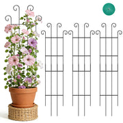 FAFTFTDY front view of four trellises showing compact pack and organized support
