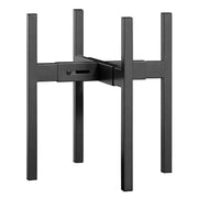 FaithLand front view of adjustable metal plant stand showing clean mid-century styling and stability