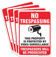 Faittoo front-facing sign showing clear video surveillance warning and deterrence