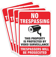 Faittoo front-facing sign showing clear video surveillance warning and deterrence