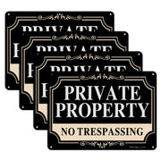 Faittoo front view sign showing bold message and clear deterrent benefit