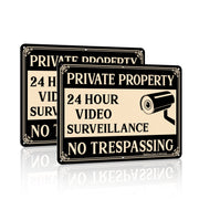 Faittoo front view of 2-pack signs showing clear message and durable look