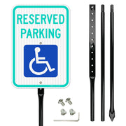 Faittoo front view of reserved parking sign clearly marking handicap space and improving compliance
