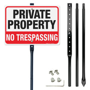 Faittoo front view sign on stake showing clear warning and increased safety