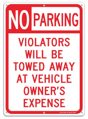 Faittoo front view sign clearly visible for better parking control