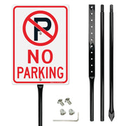 Faittoo front view of no parking sign showing clear message and quick deterrent
