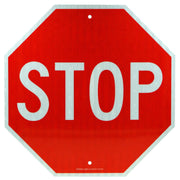 Faittoo stop sign front view showing bold letters for clear visibility