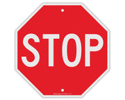 Faittoo stop sign front view showing bold red and white for clear visibility