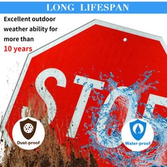 Faittoo stop sign mounted on pole for quick and secure installation
