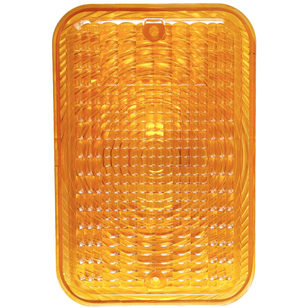 Fakojer amber lens front view showing shape and fit for quick replacement