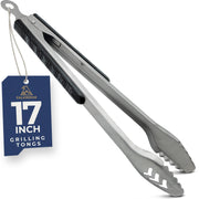 Falkridge front view of closed 17-inch tongs showing durable build and safer reach