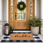 Fallovea front packaging overhead showing both mats for instant curb appeal