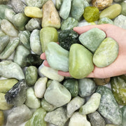 FANTIAN front bag shot showing 5 lb jade pebbles, neat presentation benefit