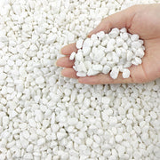 FANTIAN bag front view showing 10 lb white pea gravel and clear product benefit
