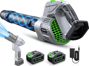 FAOGO front view of cordless leaf blower showing sleek housing and nozzle, highlighting easy handling
