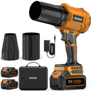 FAOGO front view of orange blower showing compact design and powerful performance