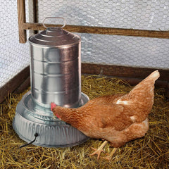 Farm Innovators HP-125 thermostat label detail illustrating automatic temperature activation