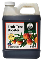 Farmer's Secret bottle front label shows concentrated fertilizer and benefits