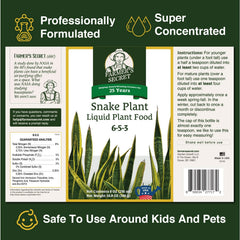 Farmer's Secret label close-up detailing directions and nutrient info