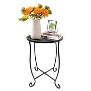 Fashion&cool front view of compact round side table showing shape and finish, ideal for small spaces
