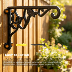 Fashion&cool bracket mounted on wood post demonstrating strong secure attachment