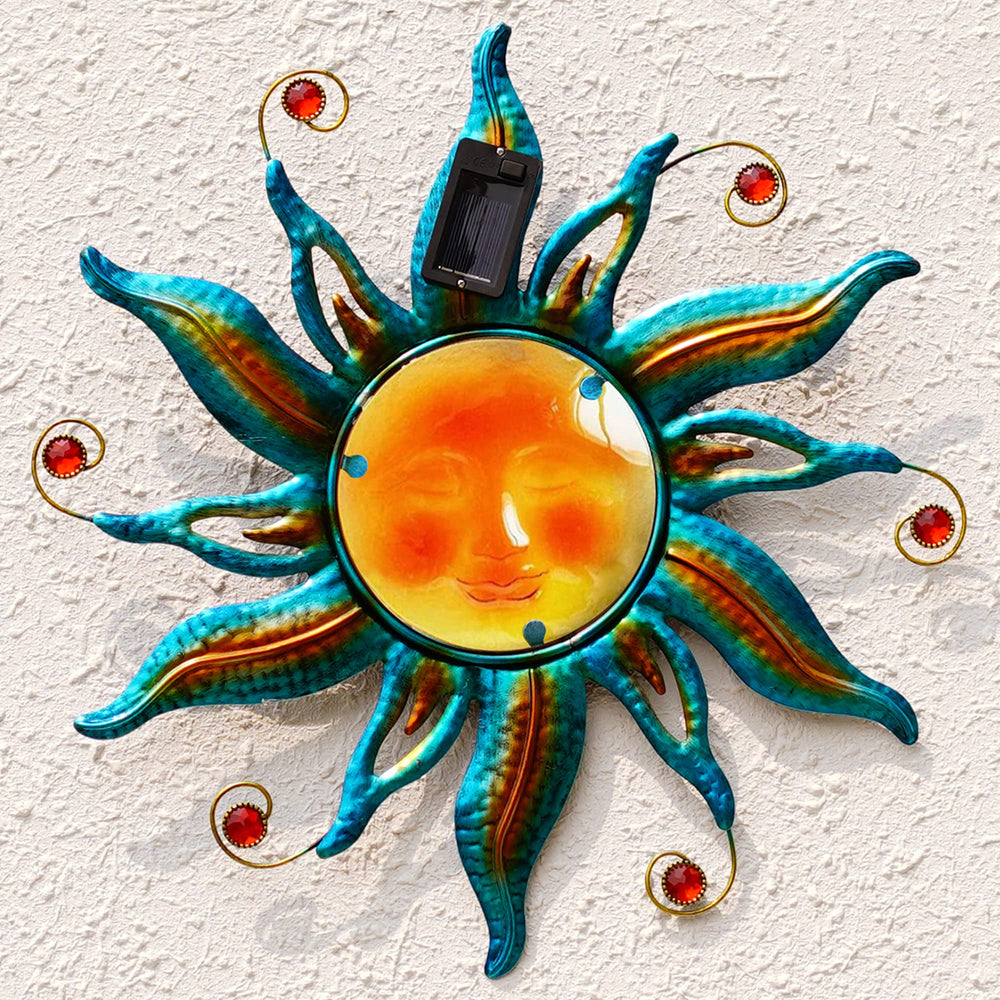 Fashionoda sun face front view showing decorative metalwork and glow