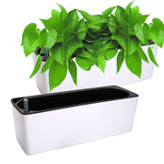 Fasmov front view showing sleek planter pair and modern finish for tidy displays