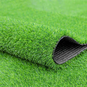 Fasmov front view of 3.2x6.5 grass rug showing lush green look and instant lawn appeal