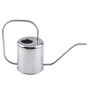Fasmov stainless steel watering can front view showing modern shape and benefit: elegant durability