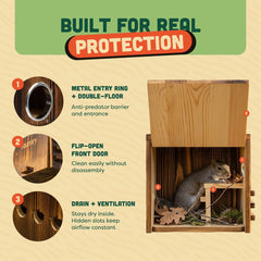 FAUNORY predator guard detail on entrance for safer nesting benefit