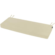 Favoyard bench cushion front view shows beige color and clean finish benefiting curb appeal