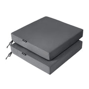 Favoyard front view of two cushions showing size and durable cover for lasting outdoor comfort