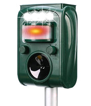 FAYINWBO front view showing sensor and speaker, clear deterrent placement benefit