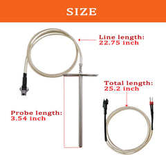FCCUM probe braided cable detail emphasizing heat-resistant construction