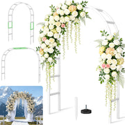 Fecita arch front view showing sturdy entrance, enhances garden curb appeal