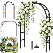 Fecita front view of rustproof garden arch showing sturdy frame benefit