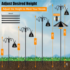 FEED GARDEN 5-prong base anchored in soil offering superior stability