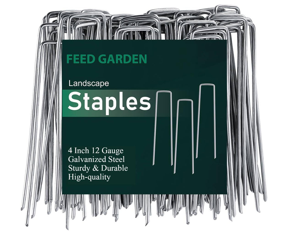 FEED GARDEN front pack of 25 staples showing product quantity and label benefit