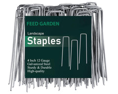 FEED GARDEN front pack of 25 staples showing product quantity and label benefit