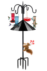 FEED GARDEN front view showing full pole setup and multi-feeder display benefit