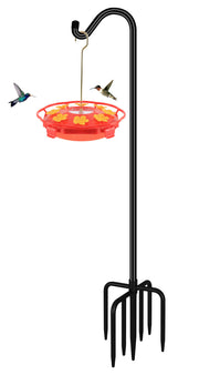 FEED GARDEN front view of assembled pole showing height and finish, offers tall hanging reach