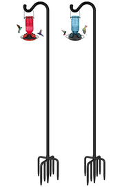 FEED GARDEN front view of both poles showing stability and tall reach