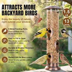 FEED GARDEN open metal lid with wide opening for fast, spill-free refills